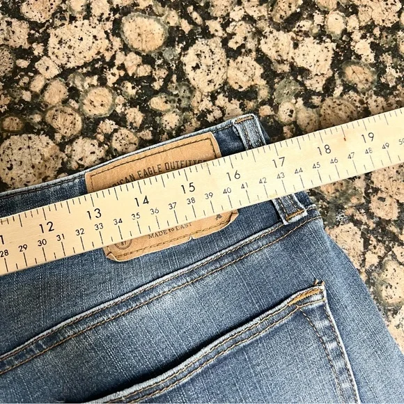 American Eagle Skinny Denim Blue Jeans Size 34x32 360 Extreme Flex - Picture 3 of 6